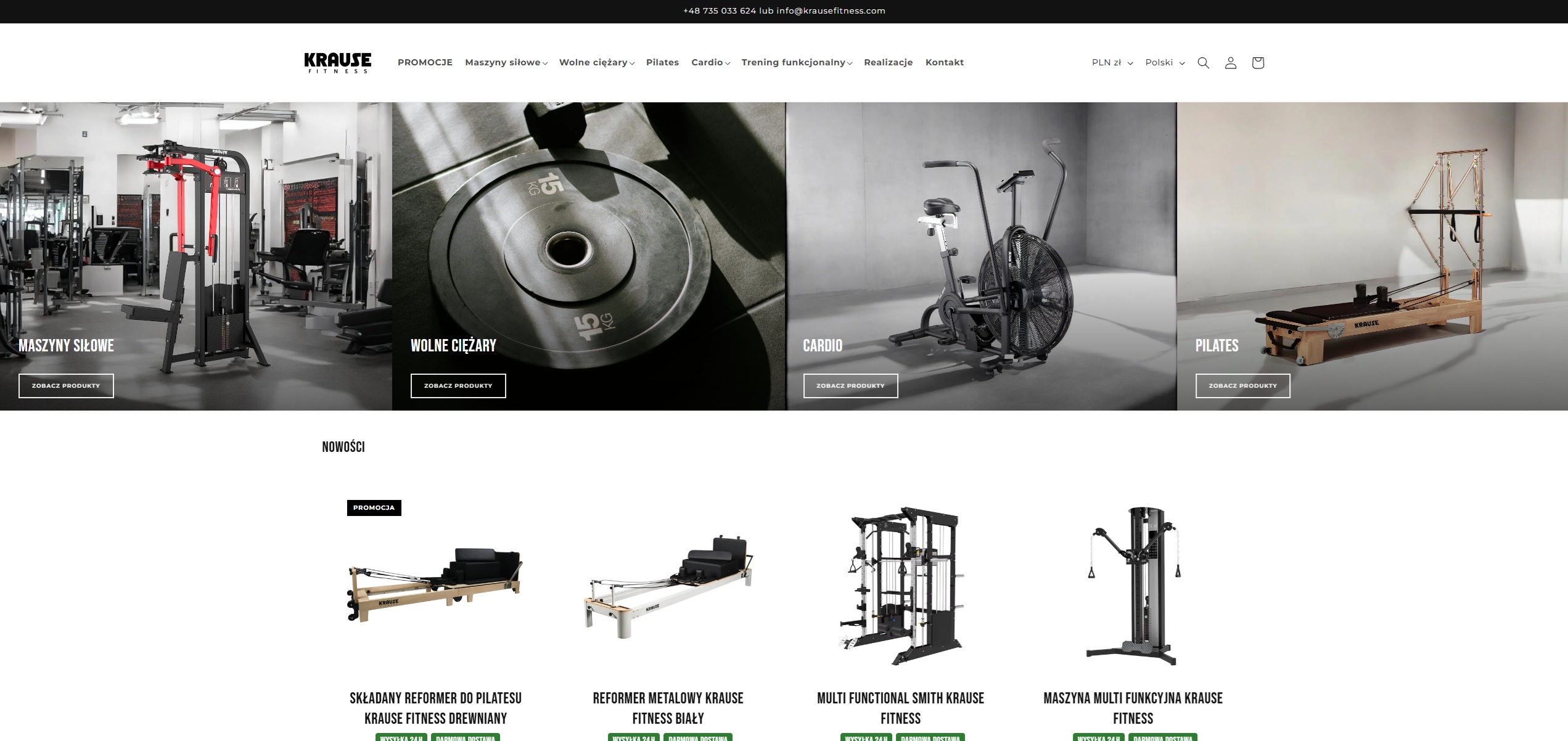 Shopify fitness store