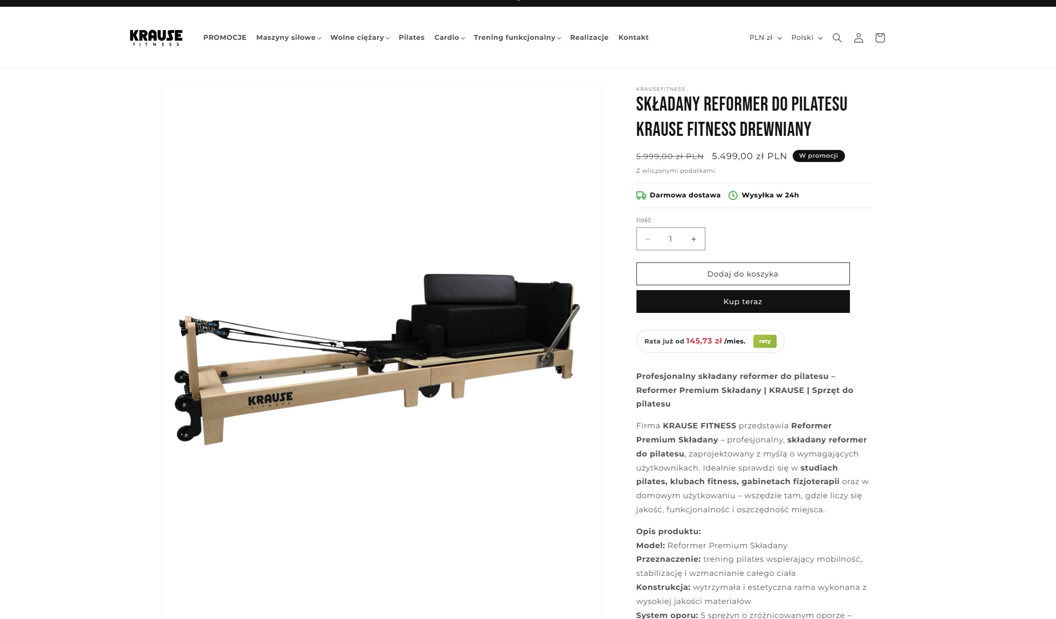 Krause Fitness - product page